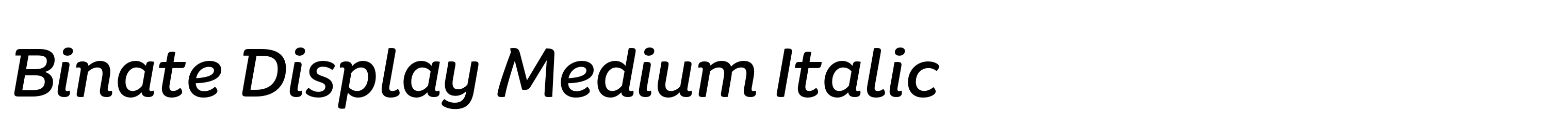 Binate Display Medium Italic